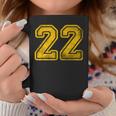 Maglia 22 Giallo Distressedarsity Numero 22 Tazze Regalos divertidos