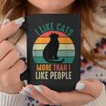 Mi Piacciono I Gatti Più Delle Persone Impressionante Retro Tramonto Amanti Degli Animali Tazze Regalos divertidos