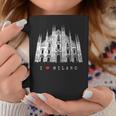 Milán Catedral De Milánintage Italia Amor I Love Milano Taza de café Regalos divertidos