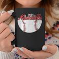 Nashville Skyline Cityscape Baseball Retro Vintage Coffee Mug Personalized Gifts