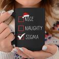 Nice Naughty Sigma List Santa Claus Sarcastic Coffee Mug Funny Gifts