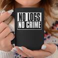 No Registros No Crimen Divertido Cibercrimen Hacker Hacking Taza de café Regalos divertidos