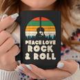 Peace Love Rock N Roll Guitar Retro 80S Hippie Hippi Hippy Tazze Regalos divertidos