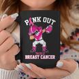 Pink Out Tackle Breast Cancer Awareness Dabbing Football Coffee Mug Unique Gifts
