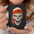 Pirata Cráneo En Pañuelo Pirata Aventura Taza de café Regalos divertidos
