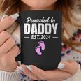 Promoted To Daddy Est 2024 Fathers Day First Time Dad Girl Coffee Mug Unique Gifts