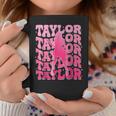 Retro Taylor First Name Personalized 80'S Pink Girl Coffee Mug Unique Gifts