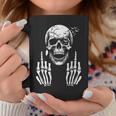 Skull Skeleton Middle Finger Adult Humour F You Tassen Lustige Geschenke