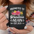 Soon To Be Grandma Promoted To Grandma Again Est 2025 Coffee Mug Funny Gifts