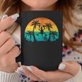 Spiaggia Tropicale Colorata Retro Estate Al Tramonto Tazze Regalos divertidos