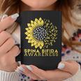 Spina Bifida Awareness Month Sunflower Ribbon Coffee Mug Personalized Gifts
