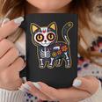 Sugar Skull Cat Halloween Dia De Los Muertos Day Of Dead Coffee Mug Personalized Gifts