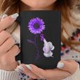 Sunflower Elephant Alzheimer's Awareness Coffee Mug Personalized Gifts