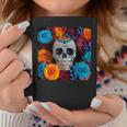 Tête De Mort Mexicaine Dia De Muertos Jour Des Morts Floral Tasse Cadeaux drôles