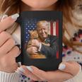 Trump Hugging An Orange Cat 2024 Make Cats Safe Again Coffee Mug Personalized Gifts