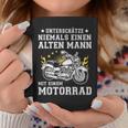 Unterschätze Niemals Einen Old Mann Mit Einer Motorrad Tassen Lustige Geschenke