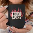 Ver Impresión Trasera Idle Fury Fuego Tatuaje Japonés Tigre Taza de café Regalos divertidos