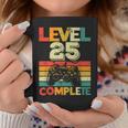 Video Gamer Nivel 25 Completo Retro 25 Aniversario De Bodas Taza de café Regalos divertidos