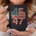 Vintage American Flag Retro 45 47 Trump 2024 Tassen Lustige Geschenke