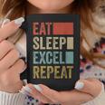 Vintage Retro Eat Sleep Excel Repeat Excel Tassen Lustige Geschenke