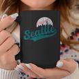 Vintage Seattle Skyline Retro Gameday Baseball Coffee Mug Personalized Gifts