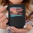 Vintage Tropical Summer-Holiday And Usa Flag Beach Palm Tree Coffee Mug Unique Gifts