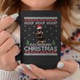 Woof Dachshund Ugly Christmas Sweater Dog Lover Xmas Coffee Mug Unique Gifts