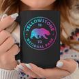 Yellowstone National Park Colorful Tie Dye Bear Boys Girls Coffee Mug Personalized Gifts