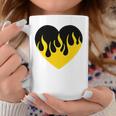 Amore E Positività Del Cuore Giallo Fiammeggiante Tazze Regalos divertidos