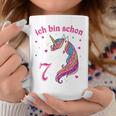 Children's 7 Birthday Girl Ich Bin Schon 7 Jahre Alt Unicorn Tassen Lustige Geschenke