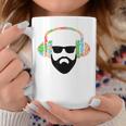 Dj Uomo Con Barba Disc Jockey Barbuto Con Occhiali E Cuffie Tazze Regalos divertidos