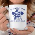 Raccoon Retro It Is What It Is And It Is Not Great Coffee Mug Funny Gifts