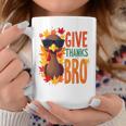 Give Thanks Bro Cute Turkey Toddler Thankful Thanksgiving Coffee Mug Personalized Gifts