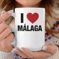 I Love Malaga Ciudad En España Con Red Love Heart Taza de café Regalos divertidos