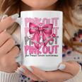Pink Out For Breast Cancer Awareness Football Coquette Bow Coffee Mug Personalized Gifts