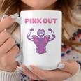 Pink Out Football Team Tackle Breast Cancer Awareness Month Coffee Mug Unique Gifts