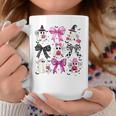 Pink Ghost Bow Coquette Halloween Spooky Season Girls Coffee Mug Personalized Gifts