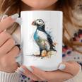 Puffin Animale Colorato Grafica Astratta Pittura Puffin Tazze Regalos divertidos