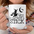 Retro Halloween Witch Yes I Can Drive A Stick Broom Coffee Mug Unique Gifts
