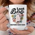 Spooky Bride Floral Ghost Wedding Bachelorette Halloween Coffee Mug Personalized Gifts
