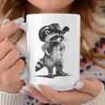 Vintage Raccoon Cowboy Cowgirl Trash Panda Western Country Coffee Mug Unique Gifts