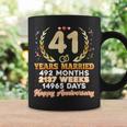 41 Years Married Happy 41St Wedding Anniversary Couple Ring Coffee Mug Gifts ideas 41 Years Married Happy 41St Wedding Anniversary Couple Ring Coffee Mug Gifts ideas