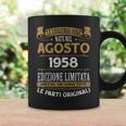 Agosto 1958Intage Maglia 66 Compleanno Anni Uomo Donna Tazze Ideas de regalos