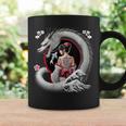 Arte Del Tatuaje De Geisha Y Dragón Cuello Taza de café Ideas de regalos