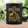 Bagger Ich Esse Fleisch Trinke Bier Underbrenne Diesel Tassen Geschenkideen