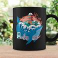 Ballena Japonesa Gran Ola Kanagawa Japón Arteintage Taza de café Ideas de regalos