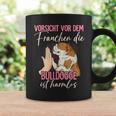 Beware Of The Frauchen Bulldog Tassen Geschenkideen