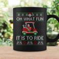 Christmas Oh What Fun It Is To Ride Golf Lover Ugly Sweater Coffee Mug Gifts ideas