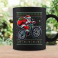Christmas Santa Mountain Bike Rider Ugly Christmas Sweater Coffee Mug Gifts ideas