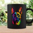 Colorful Belgian Malinois Lover Brave Dog Black Coffee Mug Gifts ideas
